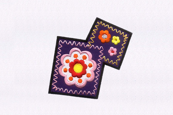 Flowers in Squares Review for Real Embroidery Projects