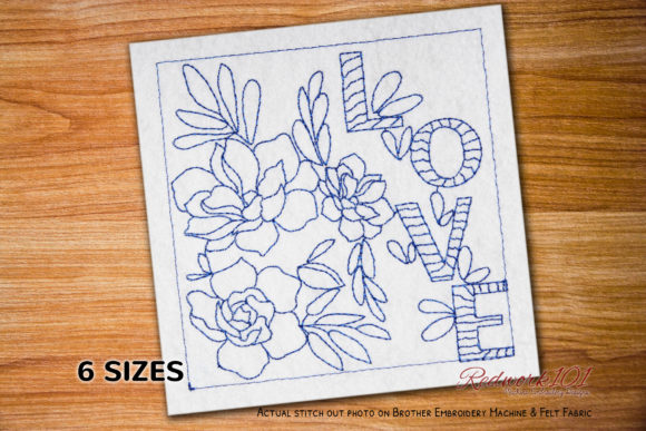 Love with Flowers: A Tender Embroidery Design for Meaningful Gifts