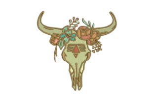 Skull with Flowers: A Boho Embroidery Design Worth Stocking